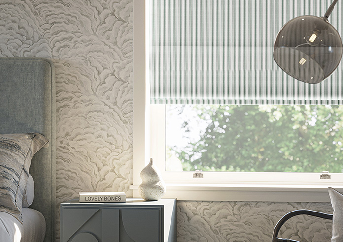 Lace Stripes, Sage - Twist&Fit Roman Blind - Image 5